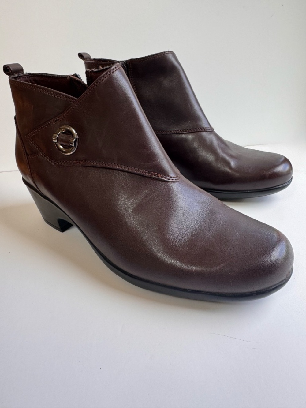 Clarks Malia Surf Leather Ankle Boots Women’s 10 Brown Like New